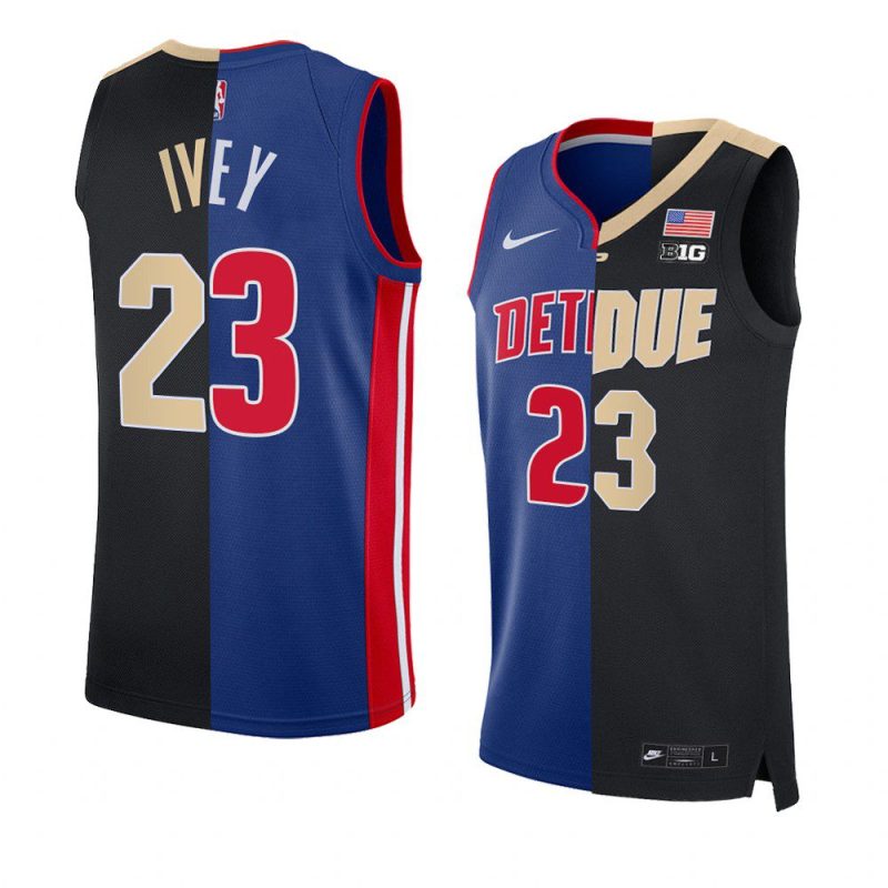 jaden ivey pistons x purdue split edition blue blackjersey blue black