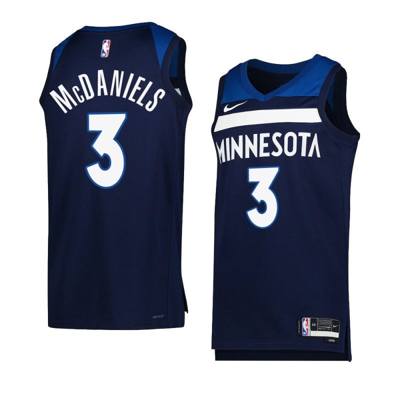 jaden mcdaniels timberwolvesjersey 2022 23icon edition navyswingman