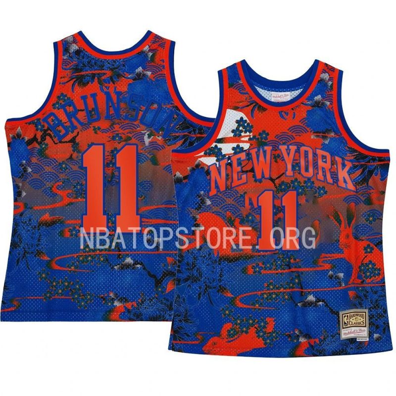 jalen brunson asian heritage jersey 2023lunar year of the rabbit blue