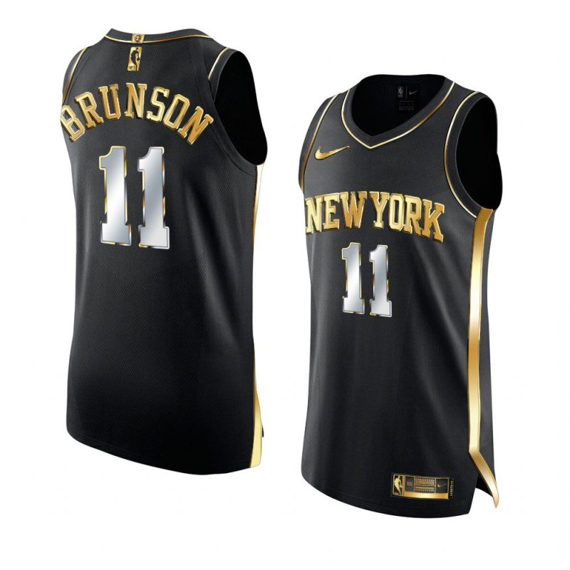 jalen brunson knicks golden edition blackjersey black