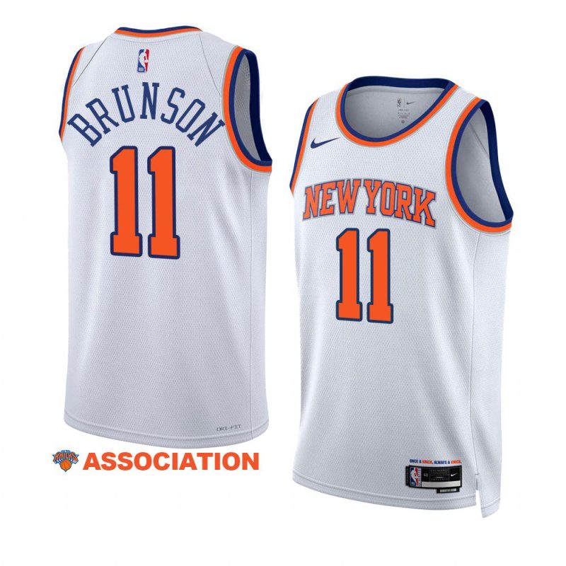 jalen brunson knicksjersey 2022 23association edition whiteswingman