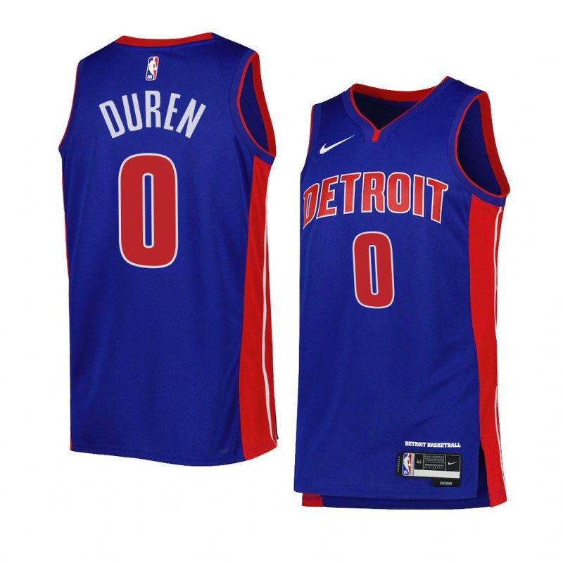 jalen duren pistonsjersey 2022 23icon edition blueswingman