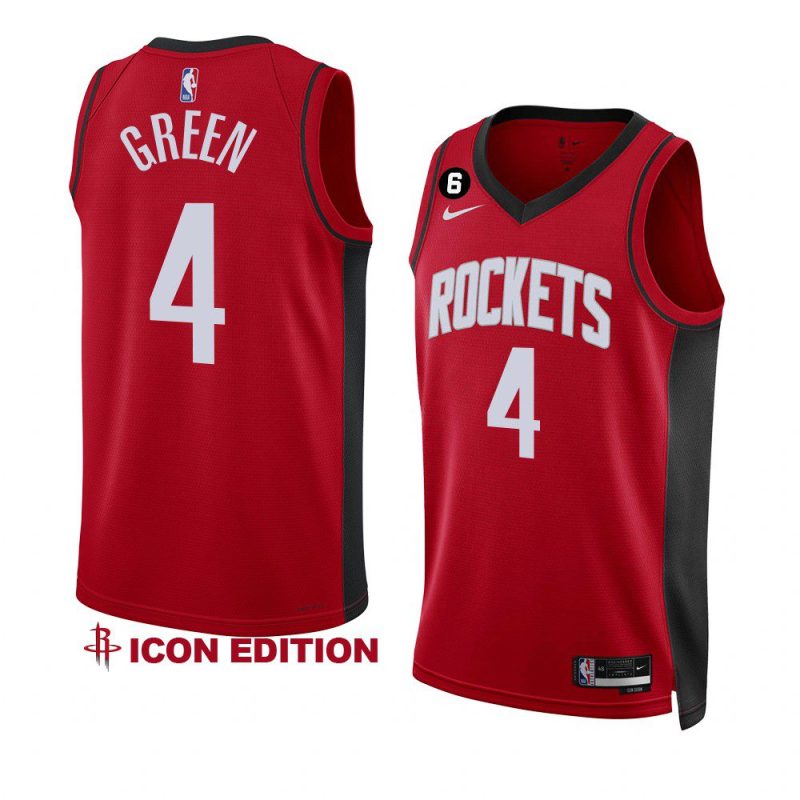 jalen green rocketsjersey 2022 23icon edition redno.6 patch