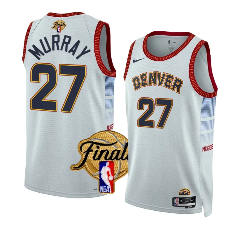 jamal murray city edition jersey 2023 nba finals white