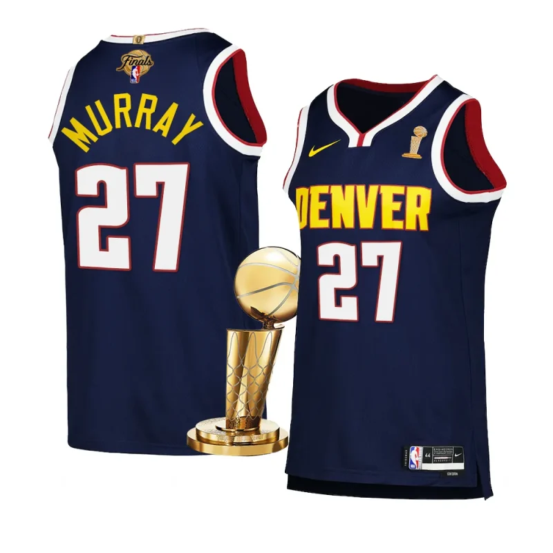 jamal murray icon edition jersey 2023 nba finals champions navy