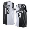 james harden black white split jersey