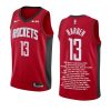 james harden jersey career awards red special edition men