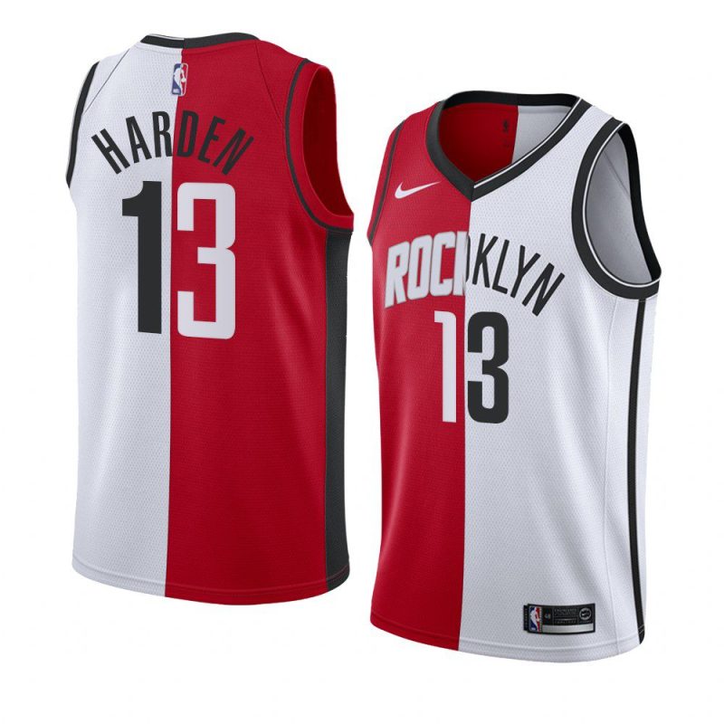 james harden jersey special commemorative red white rockets mvp men