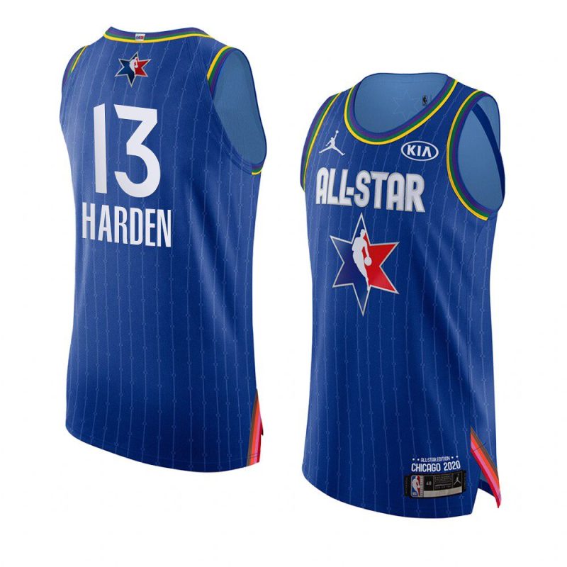 james harden western conference jersey 2020 nba all star game blue authentic men's