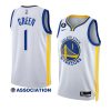 jamychal green warriorsjersey 2022 23association edition whiteno.6 patch