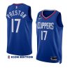 jason preston clippersjersey 2022 23icon edition royalno.6 patch