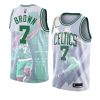 jaylen brown celtics slam dunk whitejersey white