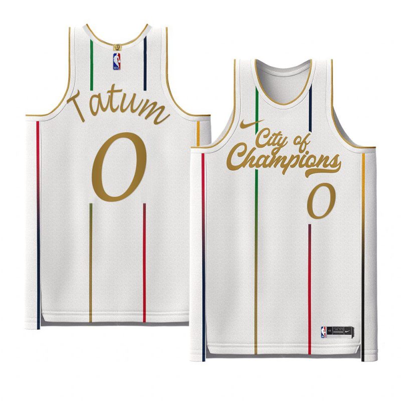 jayson tatum celtics city of champions win 40jersey white