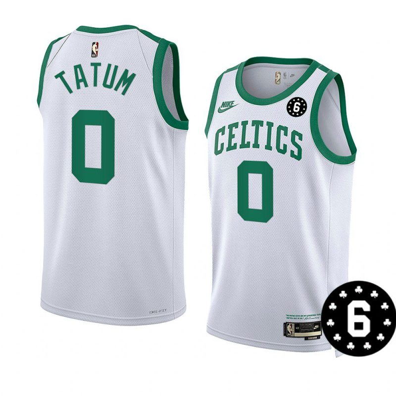 jayson tatum men forever no.6 patch jersey classic white