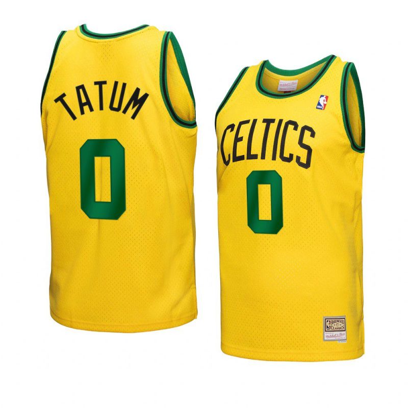 jayson tatum mitchell ness jersey reload 3.0 gold