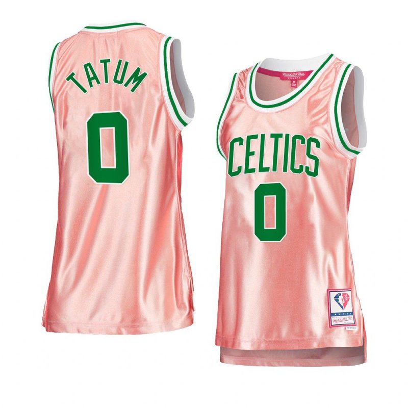 jayson tatum women 75th anniversary jersey rose gold pink