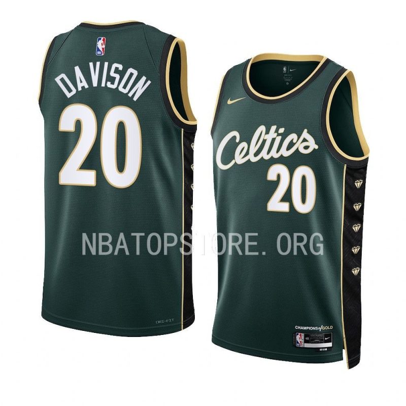 jd davison celticsjersey 2022 23city edition greenhonor bill russell