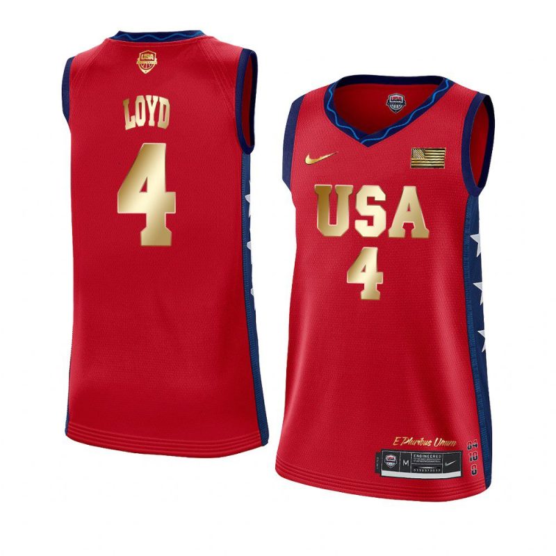 jewell loyd women's jersey tokyo olympics champions red 2021