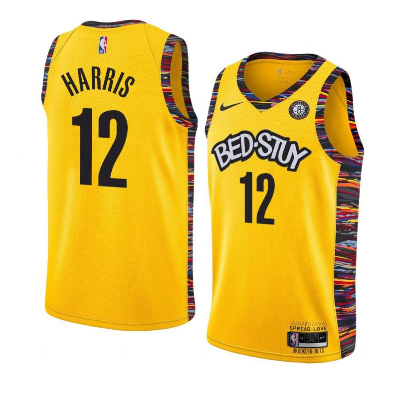 joe harris nets jersey city yellow men's 2019 20