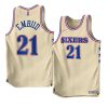 joel embiid cream earned edition jersey