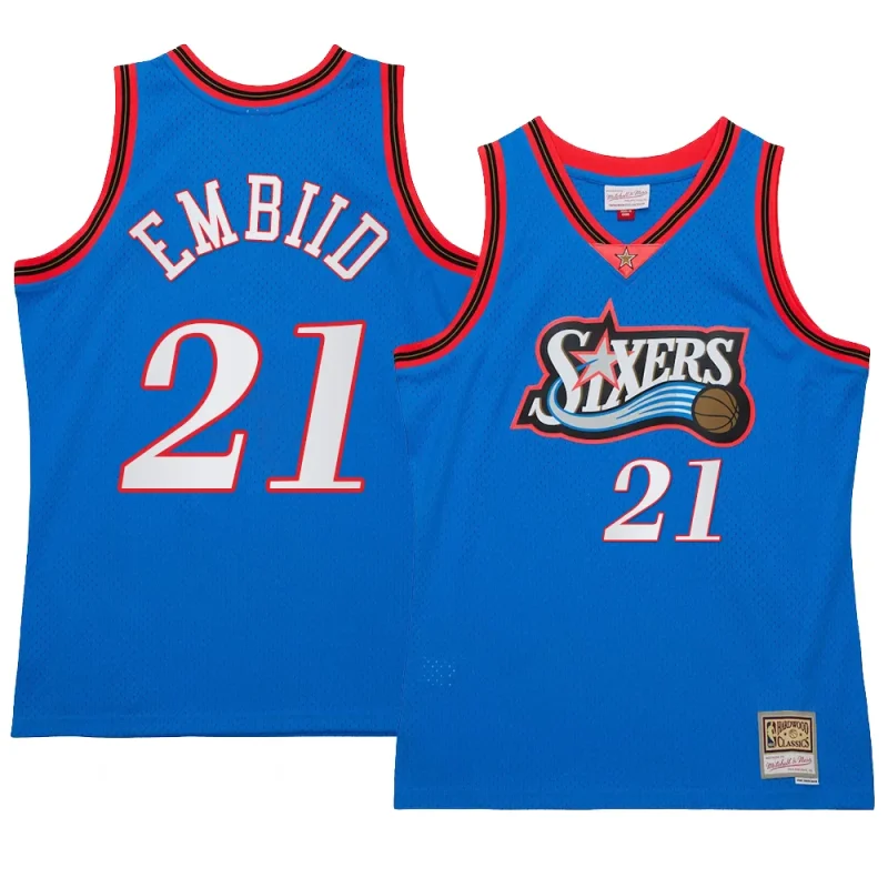 joel embiid hardwood classics jersey neon tropical royal