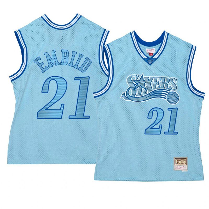 joel embiid hardwood classics jersey space knit blue