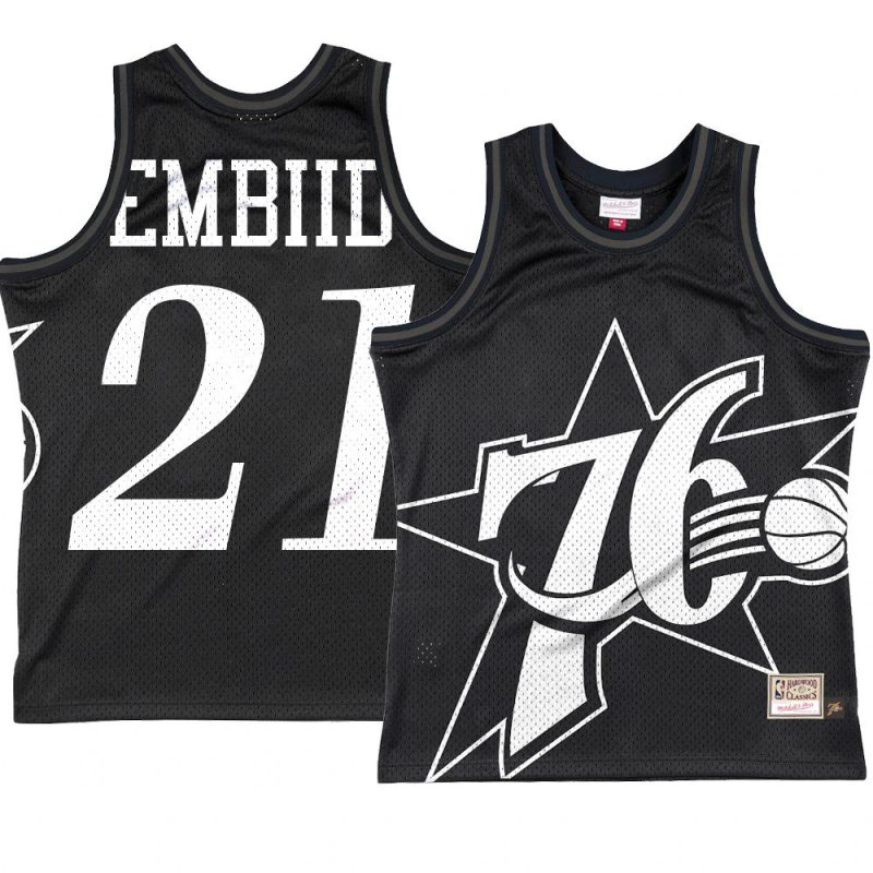 joel embiid jersey big face 3.0 black