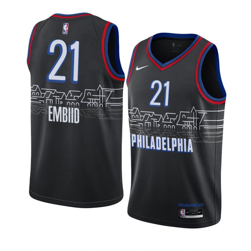 joel embiid jersey city edition black men's