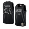 joel embiid jersey hardwood classics black throwback men's