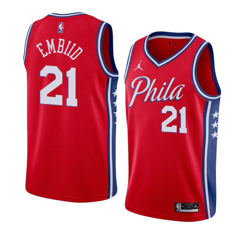 joel embiid jersey statement edition red men's