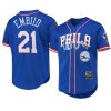 joel embiid royal capsule baseball jersey