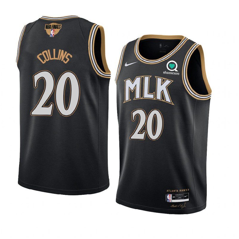 john collins jersey 2021 nba playoffs bound black