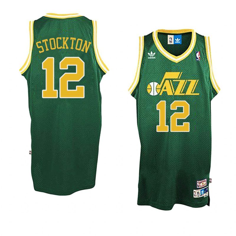 john stockton jersey soul green men's