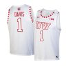 johnny davis alternate jersey college basketball white 2022