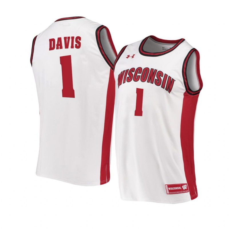 johnny davis replica jersey college basketball white 2022