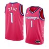 johnny davis wizardsjersey 2022 23cherry blossom city pink