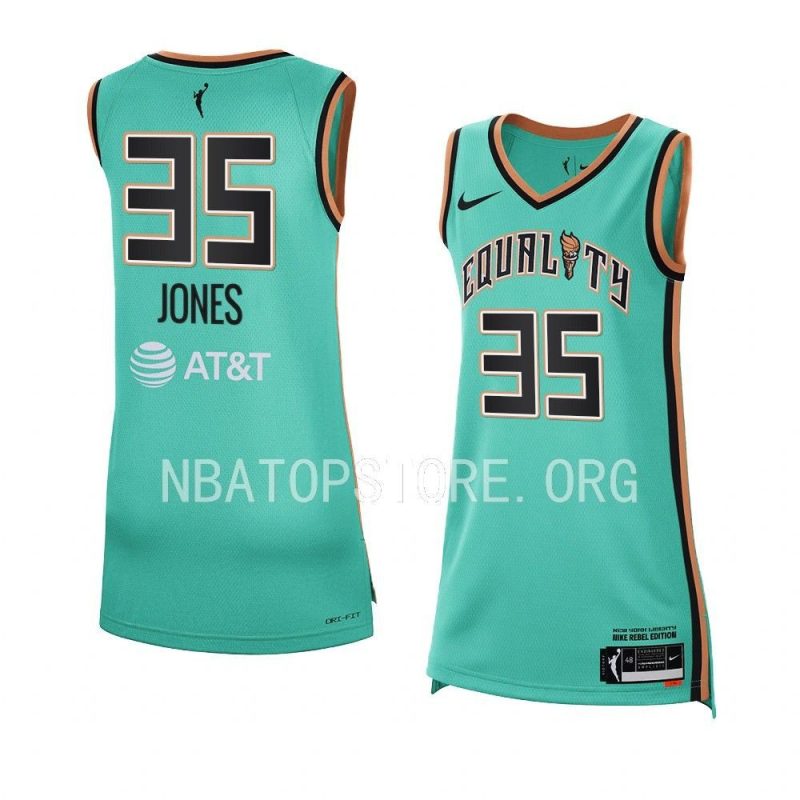 jonquel jones women jersey rebel edition mint green