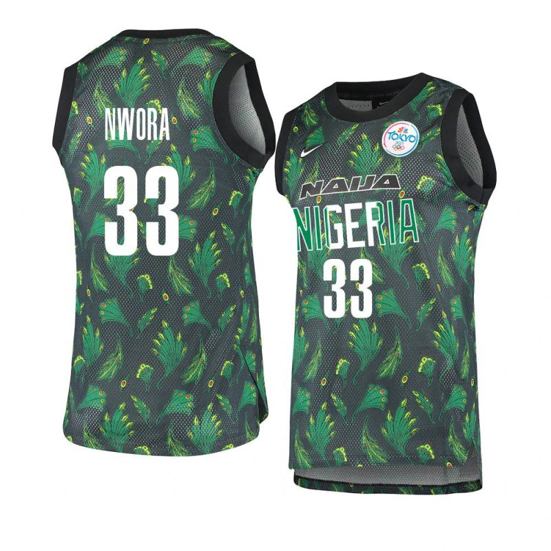 jordan nwora replica jersey 2021 tokyo olymipcs green black