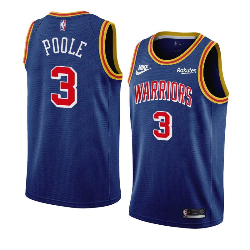 jordan poole 75th anniversary jersey classic edition blue