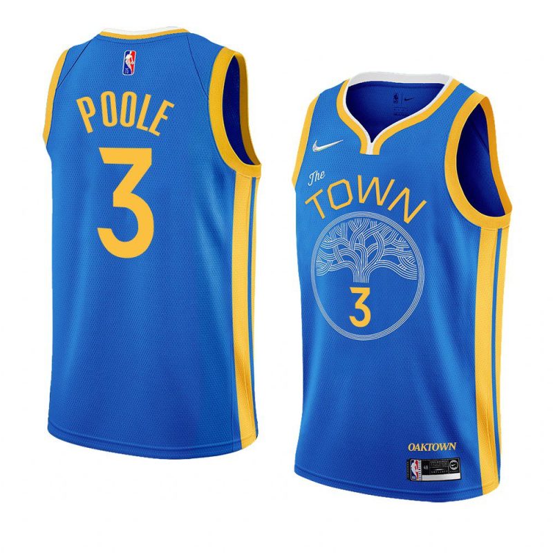 jordan poole blue earned edition jersey