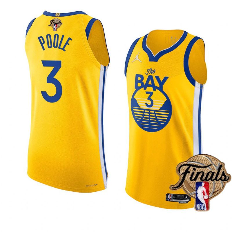 jordan poole gold 2022 nba finals jersey