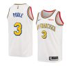 jordan poole jersey classic edition white swingman badge men's