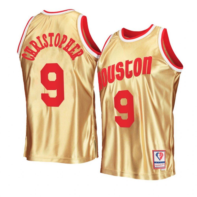 josh christopher rocketsjersey 75th anniversary gold