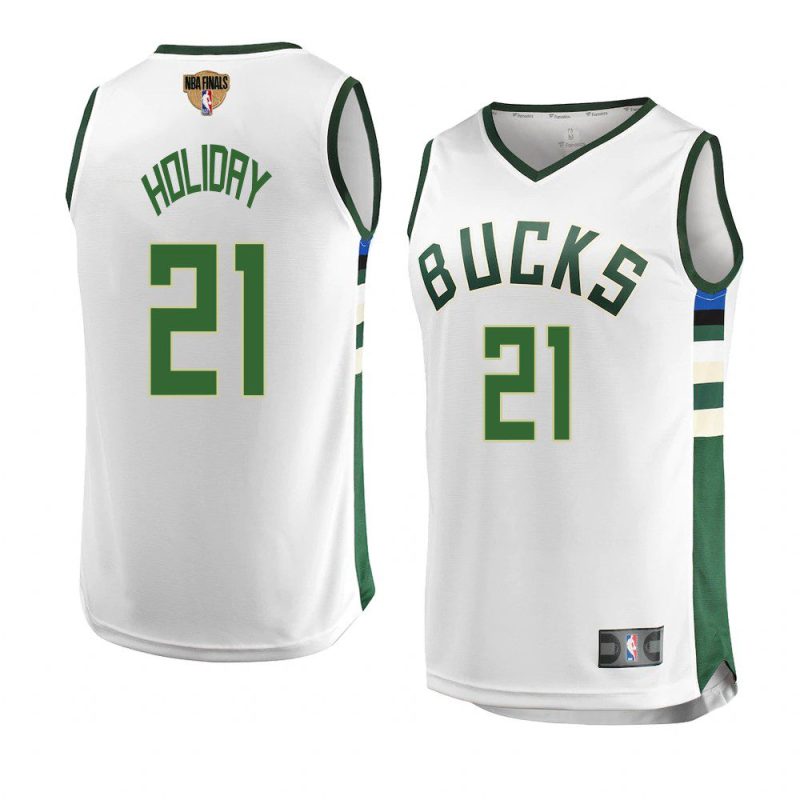 jrue holiday association edition jersey 2021 nba finals white