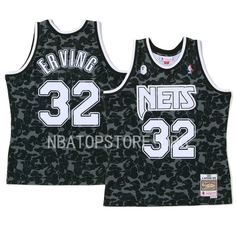 julius erving camo tanktop jersey 2022 bape black