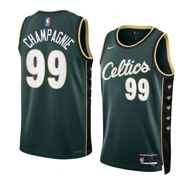 justin champagnie celticsjersey 2022 23city edition greenswingman