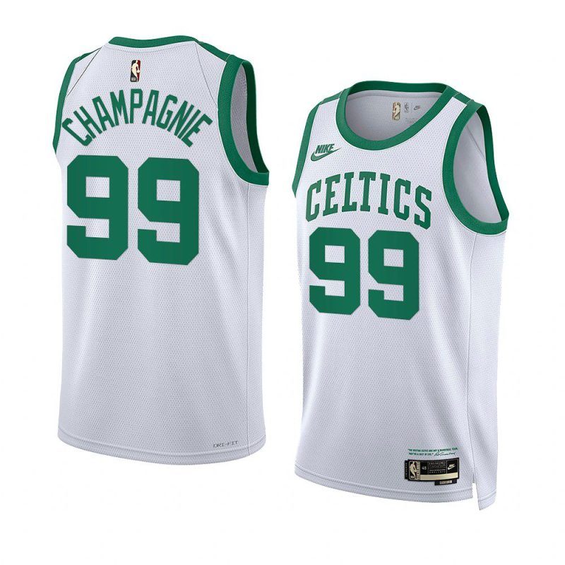 justin champagnie celticsjersey 2022 23classic edition whiteswingman