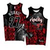 jusuf nurkic blazers rose garden exclusive editionjersey black