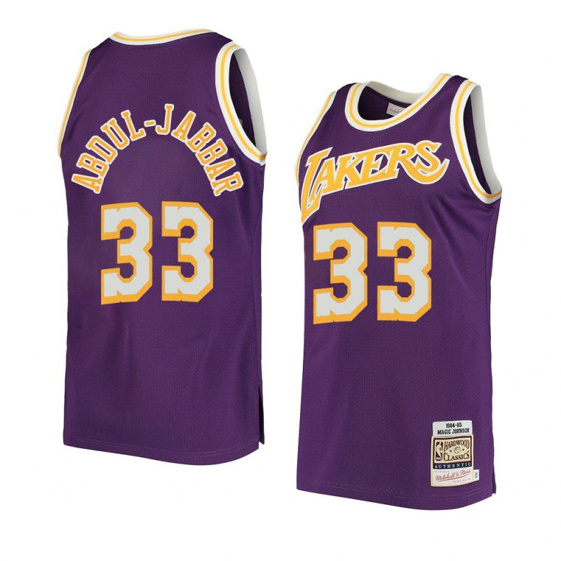 kareem abdul jabbar hardwood classics authentic jersey mitchell & ness purple