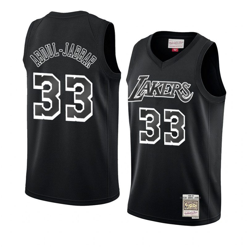 kareem abdul jabbar jersey hardwood classics black throwback men's